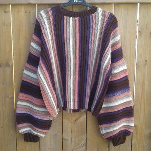 One of a kind Baby alpaca handmade viral scrappy sweater